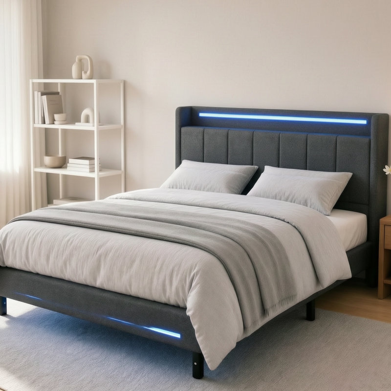 Upholstered Bed, Double (4'6)