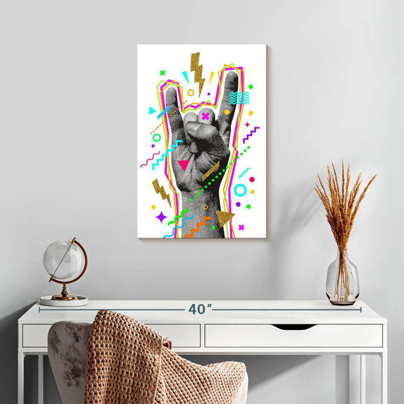 Abarca Rock And Roll Hand, H 24 po x l 16 po