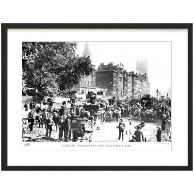 London, Parliament And Whitehall 1880 by Francis Frith - Single Picture Frame Print