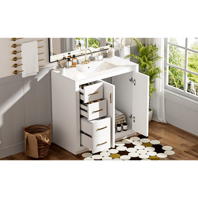 Meuble-lavabo 30 po avec lavabo en céramique