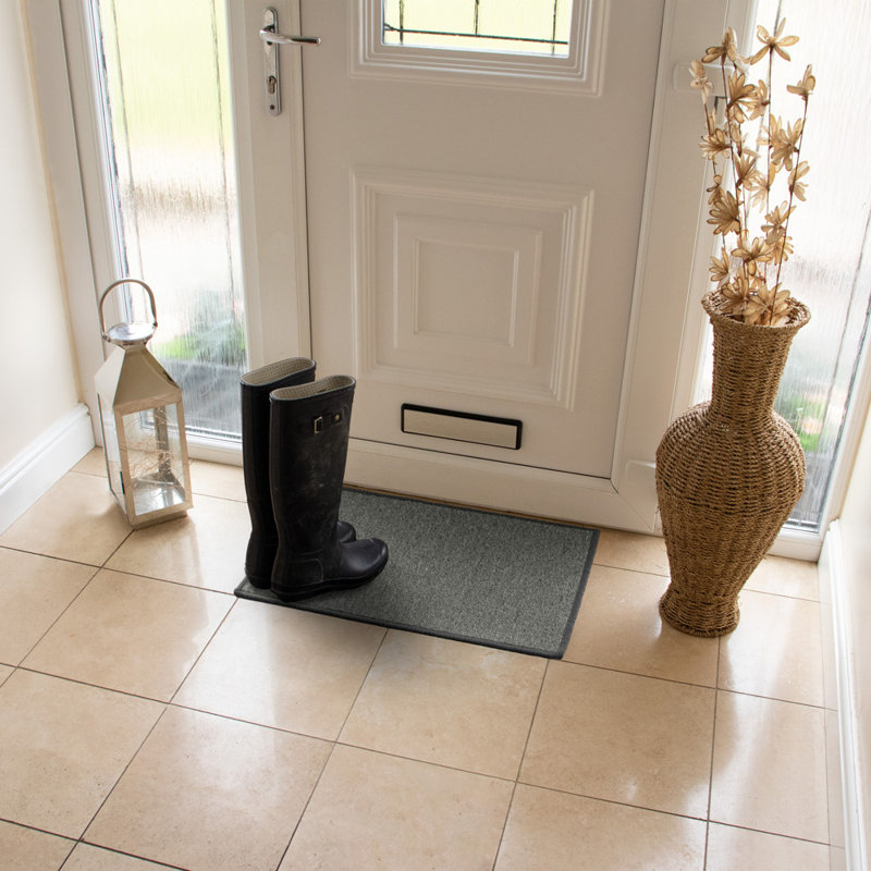 Non-Slip Indoor Doormat, Rectangle W40 x L60 cm, Grey