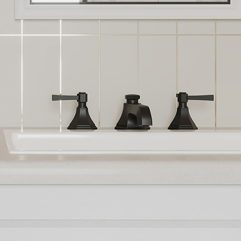 Robinet de salle de bain espacé de 8 pouces avec ensemble de drain Robinet de lavabo de salle de bain à 3 trous à deux poignées