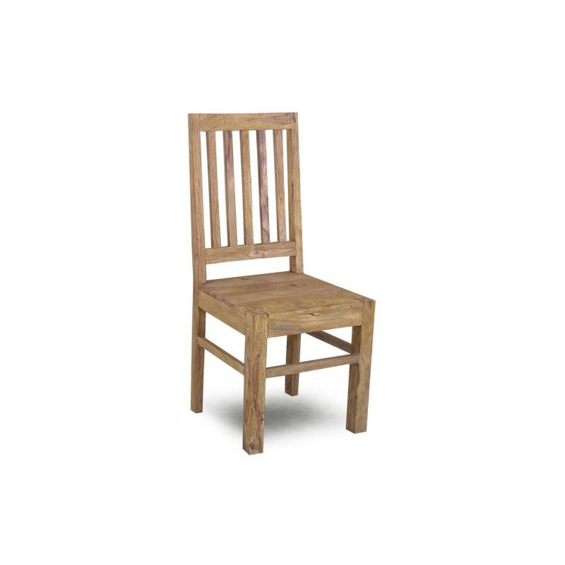 Donoghue 45cm H Solid Wood Slat Back Side Chair, Teak