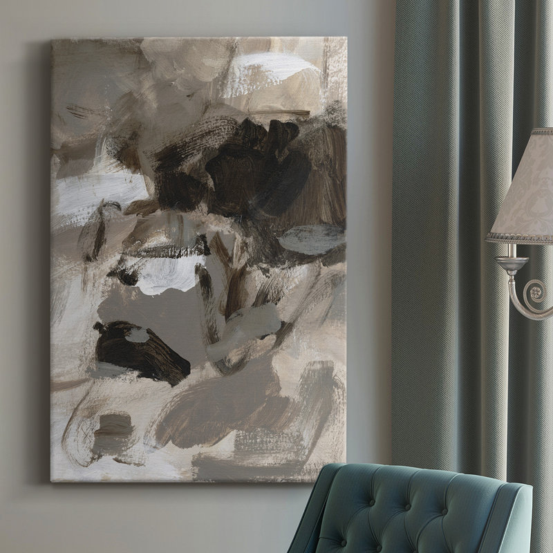 Moka II - peinture sur toile tendue, H 27 po x l 16 po x P 1 po
