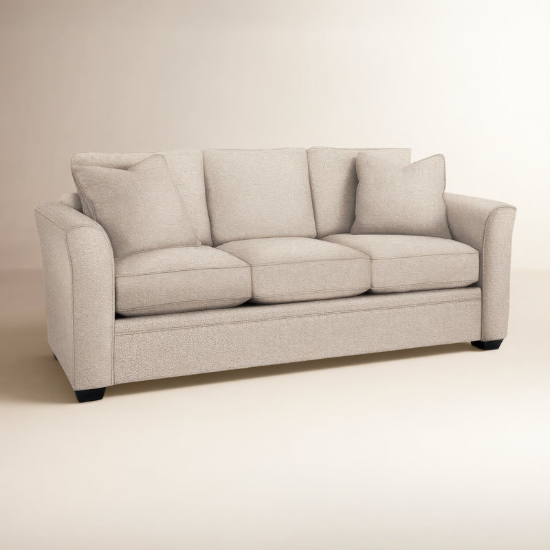 Bridgeport Sofa, Black Finish, Eggshell Crypton Performance; 0884-93