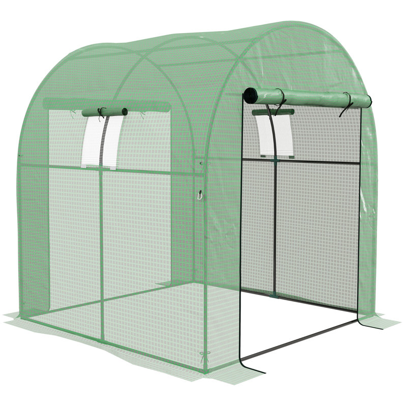 Avora Walk-In Polytunnel Greenhouse With Zipped Doors And Three-Layer Cover