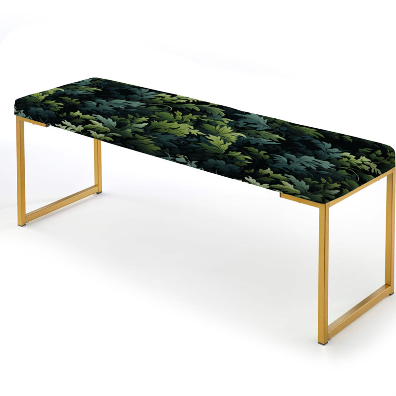 Enchanted Camo Illusion - Banc rembourré abstrait doré