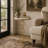 Middlet Metal Quatrefoil Design Side End Copper Gold Accent Table with Mirrored Glass Top