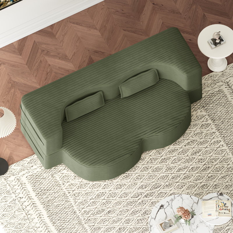 Canapé moderne avec 2 coussins, Vert