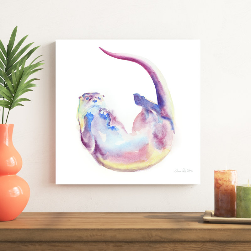 «Natation de natation II» par Aimee Del Valley - peinture sur toile tendue, H 20 po x l 20 po x P 1,25 po