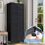 Commode 7 tiroirs l 19,69 po Caelyn, noir-358255792