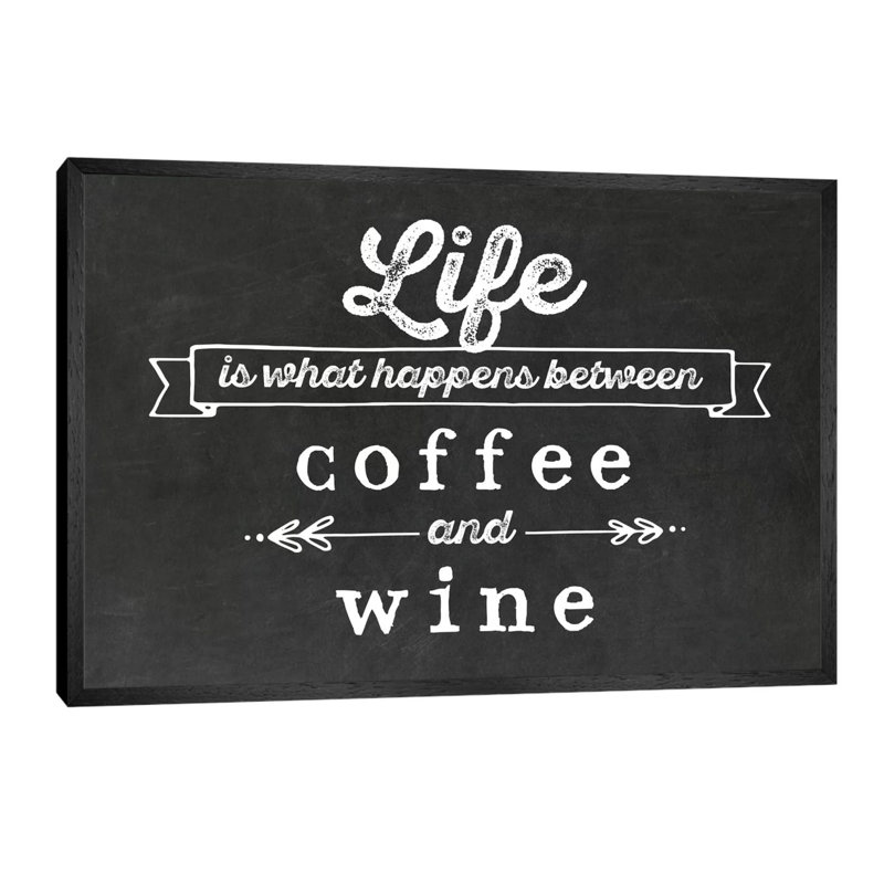 Coffee & Wine by Amanda Murray - Print on Canvas, Black Floater Framed, 152.5 cm H x 101.5 cm W