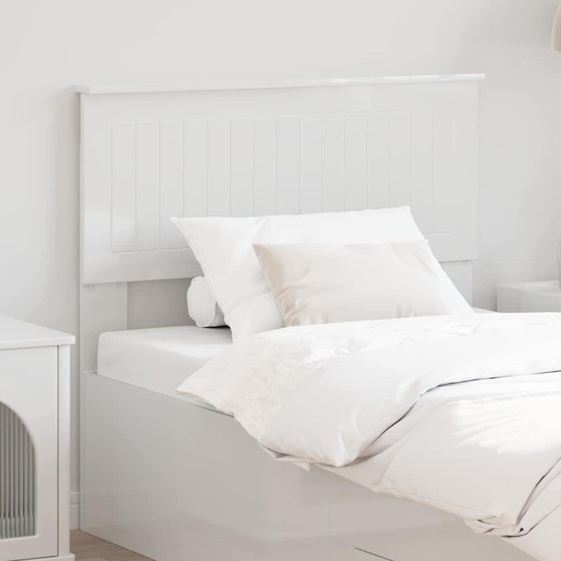 UK Single Headboard, Gloss White