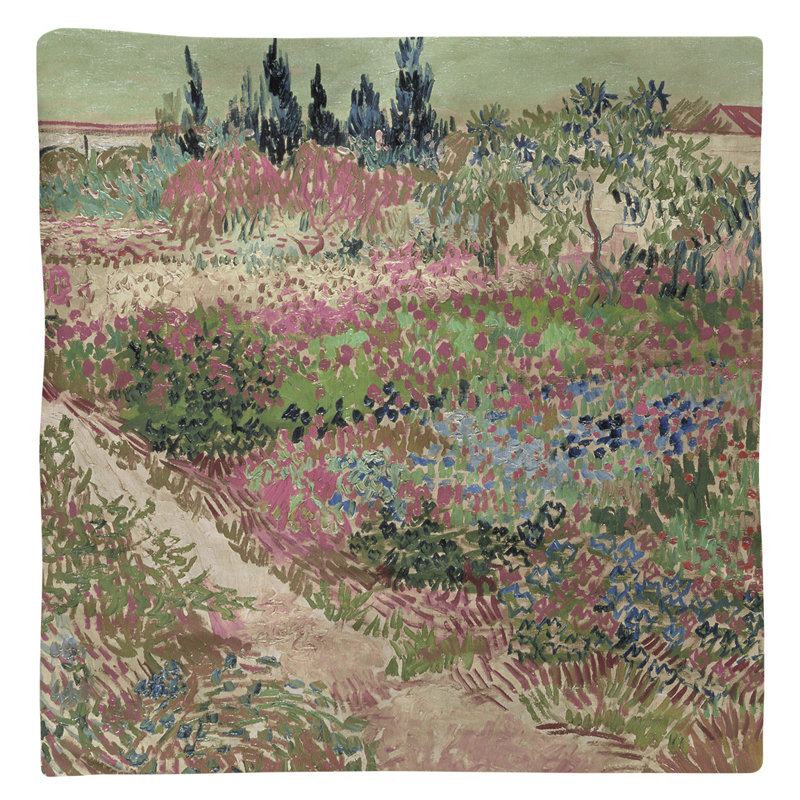 Vincent Van Gogh Polyester Square Napkin, Pink, 0.1" H x 10" W x 10" D, Poly Twill