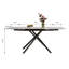 Ensemble de table de salle à manger rétractable en pierre frittée, avec un design rectangulaire moderne (1 table + 4 chaises)-373056460-373056463
