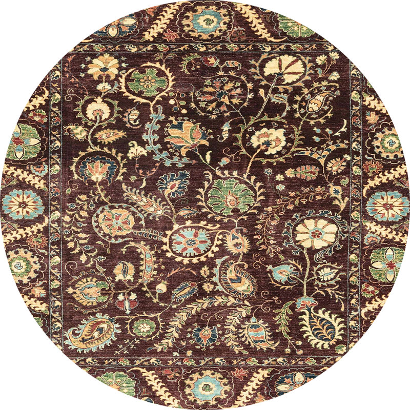 Abstract Indoor Rug, Round 4'