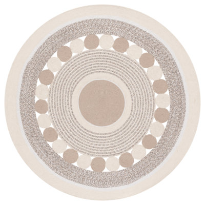 Braided 757 Area Rug In Beige  Ivory