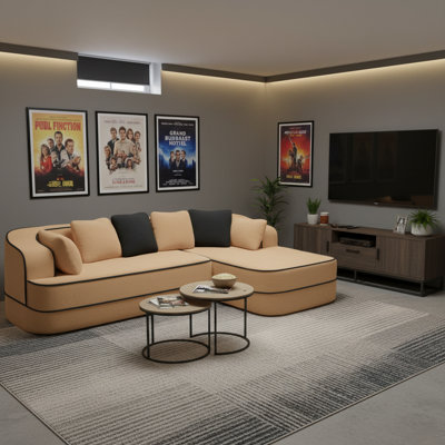 Canapé modulaire 106 po en tissu Teddy