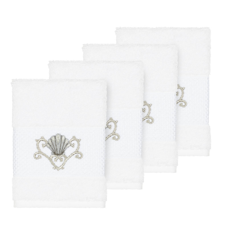 Gant de toilette Bella en coton turc, Blanc