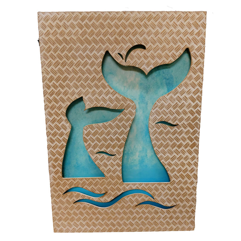 Décoration murale DEL baleine