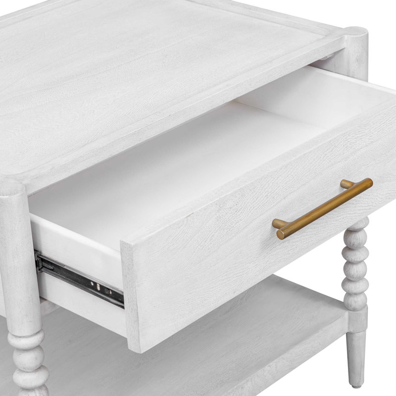 Table d'appoint Uttermost Bales blanc cassé