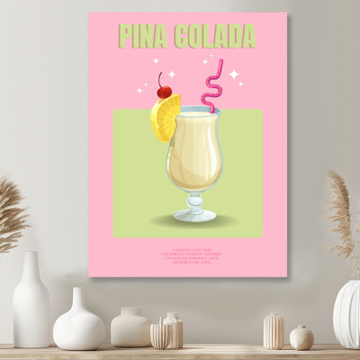 Porto Rico Pina Colada Cocktail II - Art mural cocktails