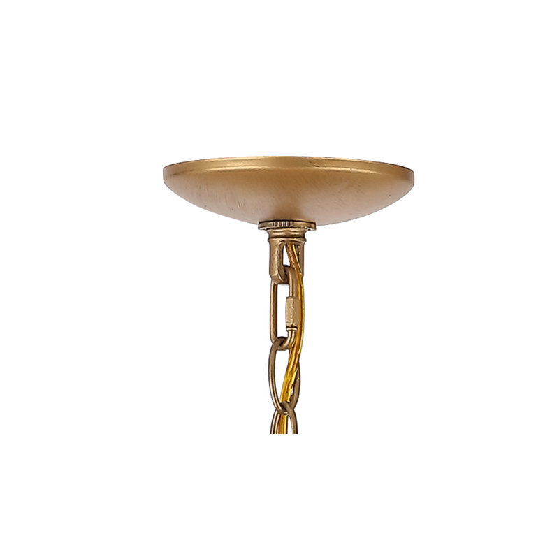 Luminaire suspendu géométrique à 4 lumières, Doré