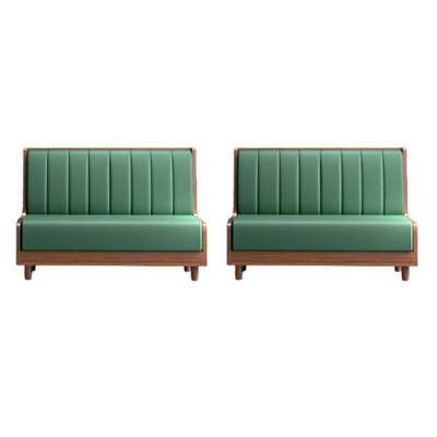 Simple Casual Restaurant Cafe Upholstered Benches Faux Leather Upholstered Bench