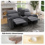 Causeuse inclinable 75,7 po avec console centrale
