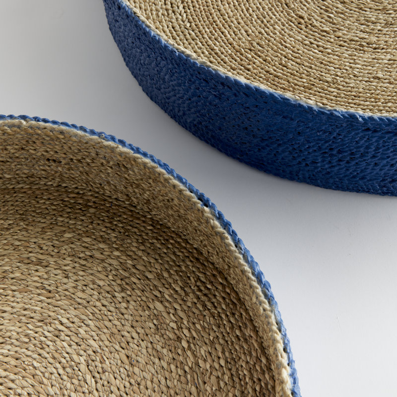 Tiana Seagrass Short Oval Baskets, Round