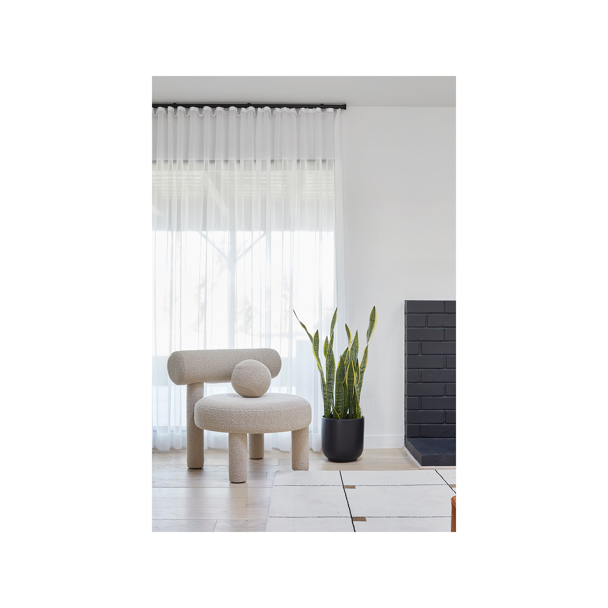 Handmade Ceramic Pot Planter, 11.25" H x 11.75" W x 11.75" D, Black