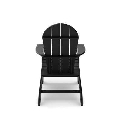 Chaise Adirondack gris foncé en polyéthylène haute densité de qualité supérieure pour l'élégance de la piscine, du patio et du jardin