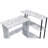 Rectangular Writing Desk with Side Shelf-74917885