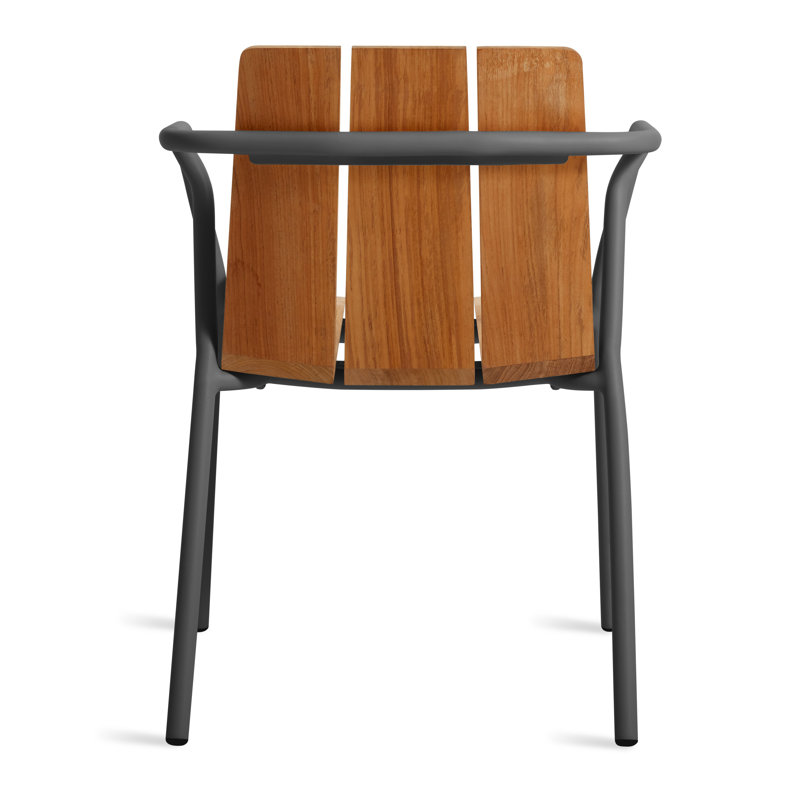 Offline Outdoor Teak Dining Armchair, Carbon