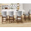 Ensemble de quatre tabourets de bar avec dossier Mid-Century modernes, revêtus de lin pour le confort, pieds en bois massif pour la durabilité, idéal pour les îlots de cuisine et les salles à manger.-1338027043-1338027045