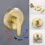 Système de douche mural avec bec de baignoire, robinet de douche à poignée simple filtrée, ensemble de garniture de douche en laiton moderne avec valve brute-101798750