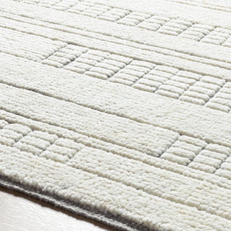 Davey Wool Abstract Area Rug, Rectangle 9' x 12'