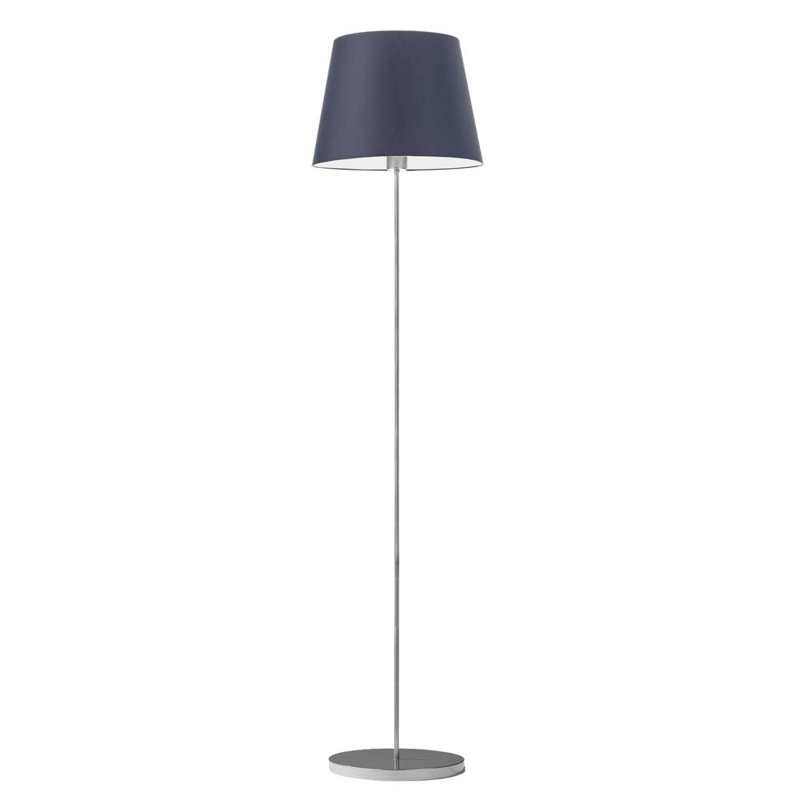 Artimus 162.5cm Traditional Floor Lamp, Navy Blue, Silver
