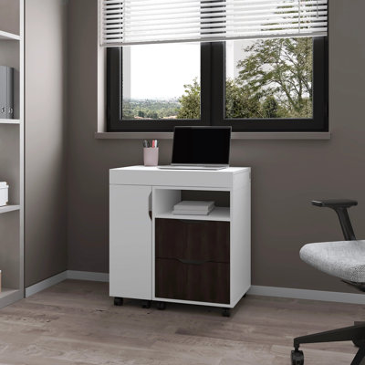 Bureau extensible à 2 tiroirs avec mécanisme coulissant