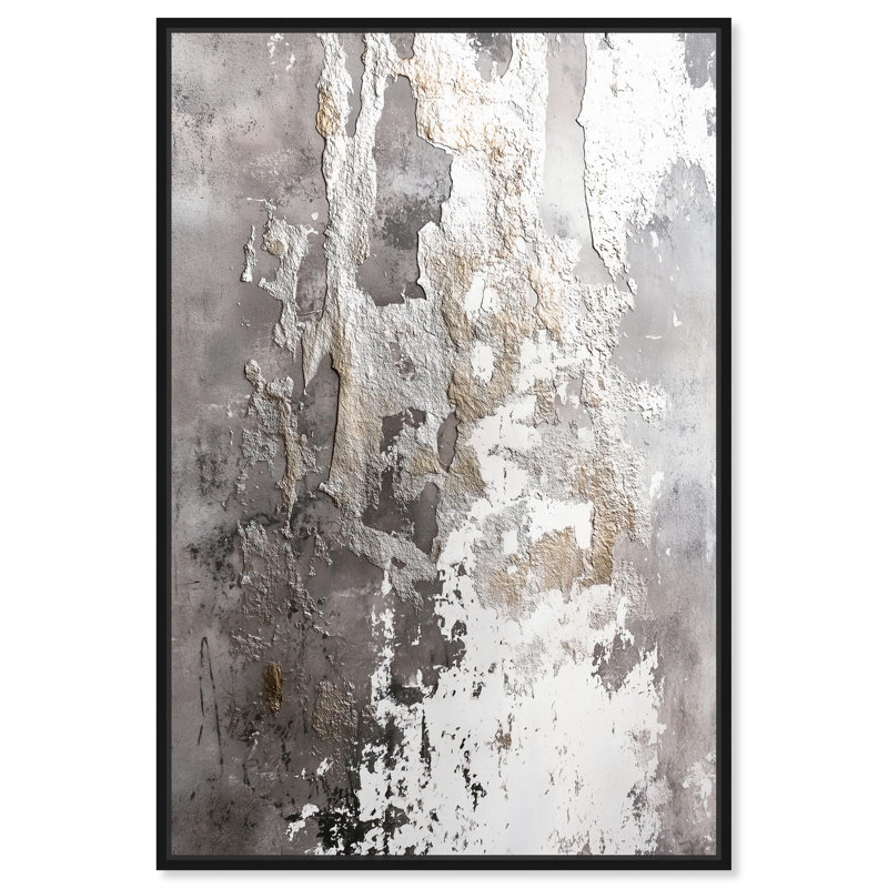 «Rusted Echo II», art numérique sur toile , H 25 po x l 17 po, Cadre flottant noir