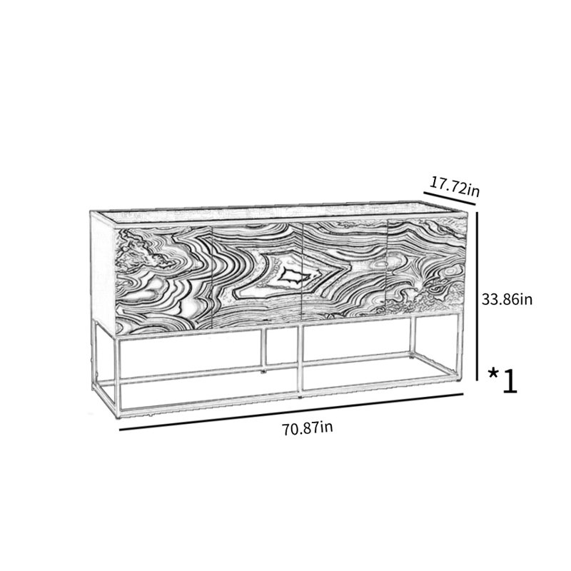 Armoire d'appoint en acier inoxydable