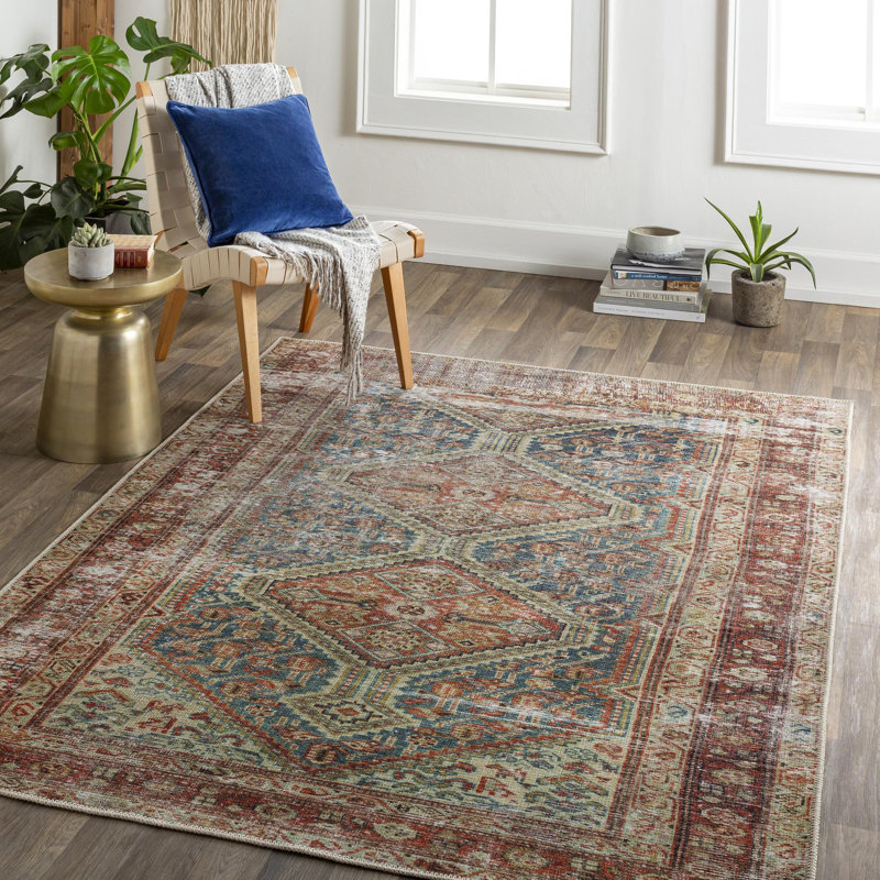 Hemmer Machine Washable Indoor Area Rug, Rectangle 7'10" x 10'2"