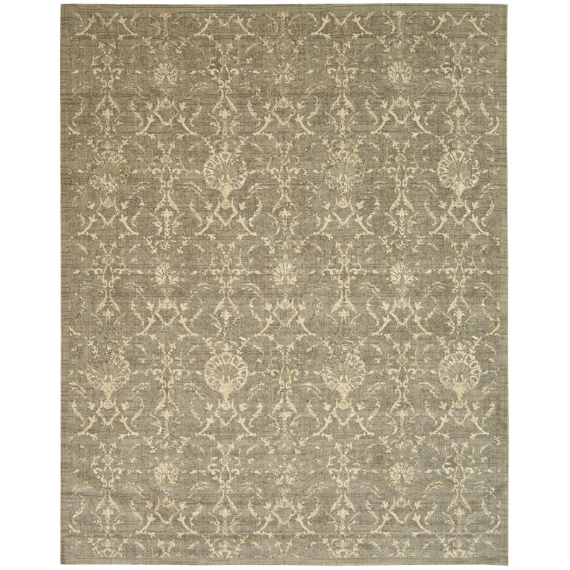 Tapis en laine / soie Eidelweiss, Rectangle 2 pi 3 po x 3 pi