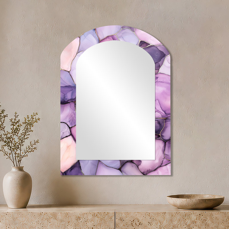 Miroir mural Modern Arch - Spiritual Tradition of Agate, imprimé sur métal, 34" x 25"