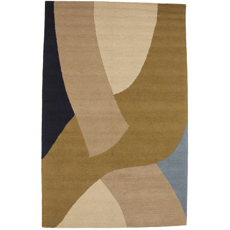 Tapis moderne touffeté à la main multicolore Baldwinville