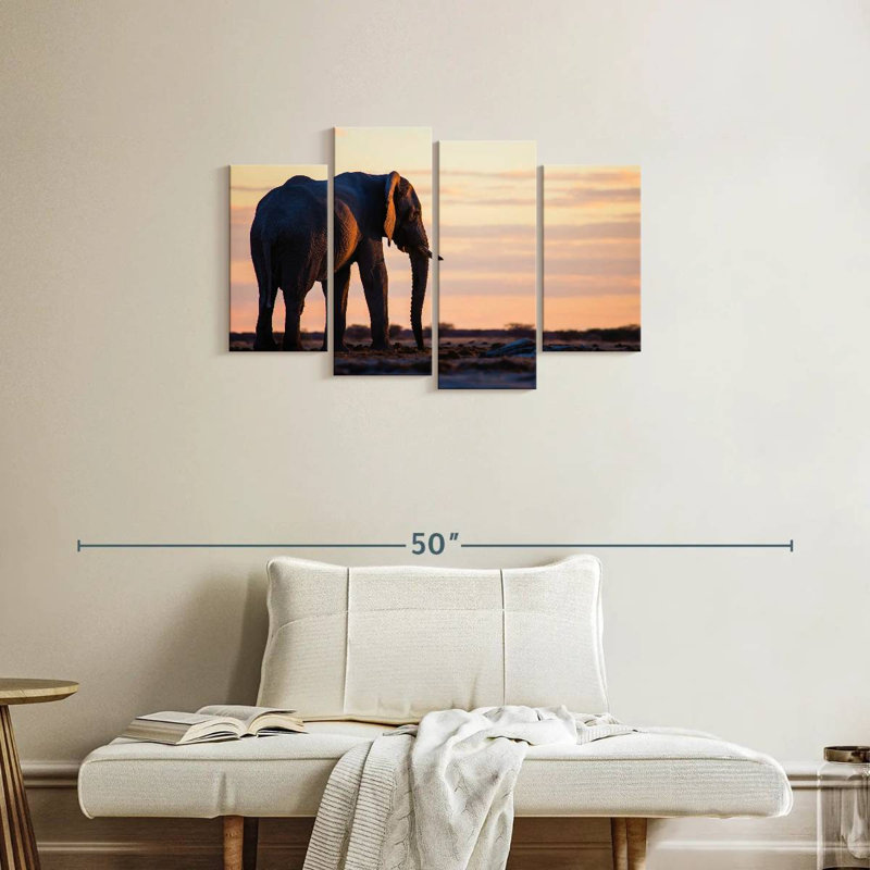Éléphant solitaire Brampt, H 22 po x l 36 po
