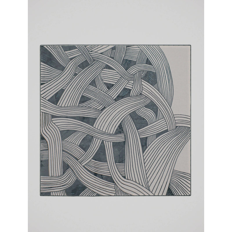 Ericdaniel Washable Abstract Indoor Rug, Square 8'