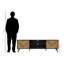 Meuble télé 72 po Giana au fini stratifié brun et l 70,73 po x P 15,28 po x H 22,29 po