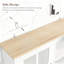 Large Countertop Kitchen Pantry Cabinet,Freestanding Storage Cabinet With Hutch,Glass Doors And Adjustable Shelves