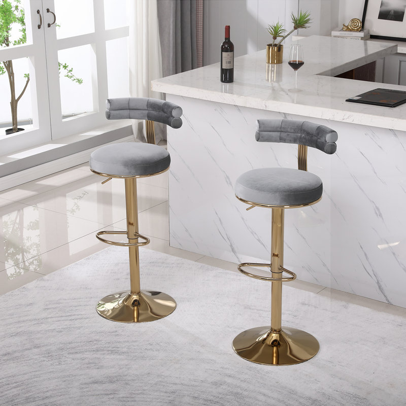 Copher Renn Adjustable Height Stool, Gray